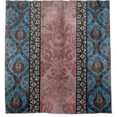 モダンインスパイアフローラデザイン シャワーカーテン (正面)