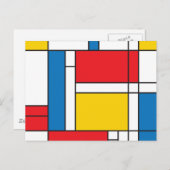 モダンインスパイアモンドリアン ポストカード (正面/裏面)