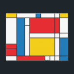モダンインスパイアモンドリアン ポストカード<br><div class="desc">モダンインスパイア、ブロックの色と黒い線を使用したはっきりしたモンドリアン図形パターン。ミニマスタイリッシュリストの表情にはシックでMcBoobooによる手書きイラストレーション。何か連絡質問や問題があるもしか、何か特別なものが必要だ。</div>