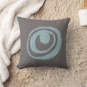 モダンインスパイアレトロマスinグレーブルースローP クッション (ブランケット)