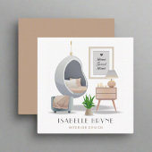 モダンインテリアデザイナーデコレータホーム家具 スクエア名刺