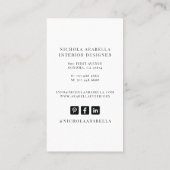 モダンインテリアデザイナーフォト 名刺 (裏面)