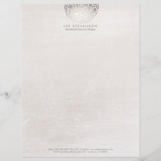モダンインテリアデザイナーモノクロニュートラル レターヘッド (正面)