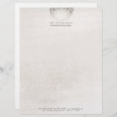 モダンインテリアデザイナーモノクロニュートラル レターヘッド (正面/裏面)