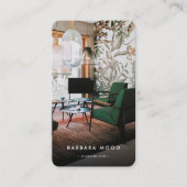 モダンインテリアデザイナQrコード 名刺 (正面)