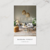 モダンインテリア設計者アーキテクトのコンサルタントQr 名刺 (正面)