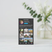 モダンインテリアDesigner Architect Instagramグリッド 名刺 (スタンド正面)