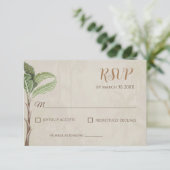 モダンインディアンピッワイテーマ結婚の応答カード 出欠カード (スタンド正面)