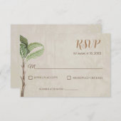 モダンインディアンピッワイテーマ結婚の応答カード 出欠カード (正面/裏面)