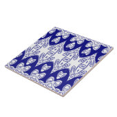 モダンインディアン伝統的ホワイト&ブルークラシック タイル (側面)