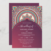 モダンインディアン結婚式招待状 招待状 (正面/裏面)