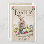 モダンイースターの賛美カードを奪う 招待状 (正面/裏面)