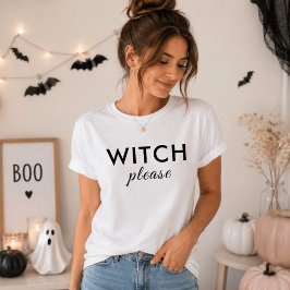 モダンウィッチプリーズ ハロウィンTシャツ - 楽しいTシャツ Tシャツ