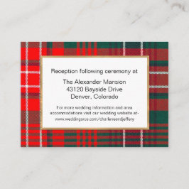 モダンウィルソンタータンチェックプ結婚ライドのエンクロージャカード エンクロージャーカード