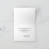 モダンウィンターお洒落ディアファミリーホリデーカード サンキューカード (内部)