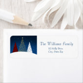 モダンウィンターハッピーホリデイツリーズ ラベル (インサイチュ)