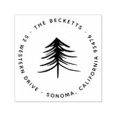 モダンウィンターパインツリー差出人住所 セルフインキングスタンプ (デザイン)