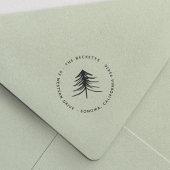 モダンウィンターパインツリー差出人住所 セルフインキングスタンプ