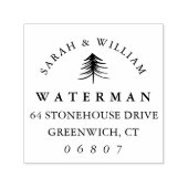 モダンウィンターパインツリー差出人住所 セルフインキングスタンプ (デザイン)