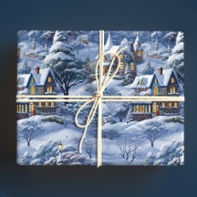 モダンウィンタービレッジホワイトクリスマス