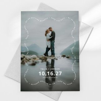 モダンウェイビーSave the Date カード