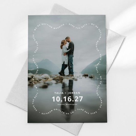 モダンウェイビーSave the Date カード