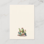 モダンウェスタンカウボーイラスティックカントリーウェディング エンクロージャーカード (裏面)