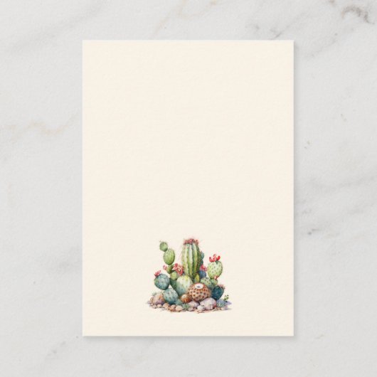 モダンウェスタンカウボーイラスティックカントリーウェディング エンクロージャーカード (裏面)