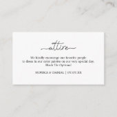 モダンウェディングアタイアドレスコード エンクロージャーカード (正面)