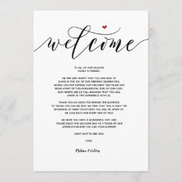 モダンウェディングウェルカム&スケジュールカード v9 招待状