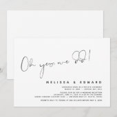 モダンウェディングエロープメント、 あっ、しましたよ 招待状 (正面/裏面)