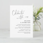 モダンウェディングエロープメント、お祝いしましょう 招待状 (スタンド正面)