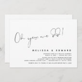 モダンウェディングエロープメント、 そう、私たち、しました 招待状 (正面/裏面)