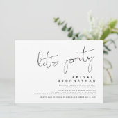 モダンウェディングエロープメント、パーティしよう 招待状 (スタンド正面)