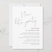 モダンウェディングエロープメント、今パーティーを始めよう 招待状 (正面)