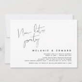 モダンウェディングエロープメント、今パーティーを始めよう 招待状 (正面)