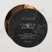 モダンウェディングサークルアナウンスメント招待状 案内状 (正面/裏面)