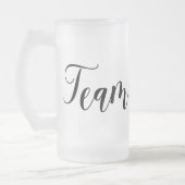 モダンウェディングチーム グルーム ボウタイ デザイン フロストグラスビールジョッキ (左)