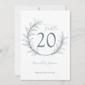 モダンウェディングテーブルナンバー＆メニュー 招待状 (正面)