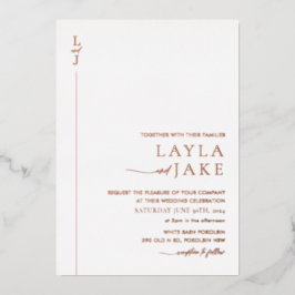 モダンウェディングフォト箔押し招待状 LAYLA 箔招待状