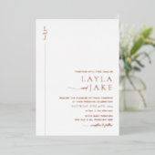 モダンウェディングフォト箔押し招待状 LAYLA 箔招待状 (立ち正面)