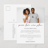 モダンウェディングフォト　セイムラブニュープラン スクリプト 案内ポストカード (正面/裏面)