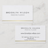 モダンウェディングプランナー(金ゴールド線) 名刺 (正面/裏面)