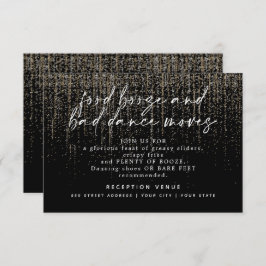 モダンウェディング受付シャンパン輝き 招待状