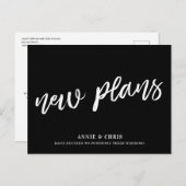 モダンウェディング延期 新計画 ポストカード (正面/裏面)