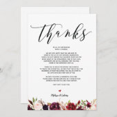 モダンウェディング感謝カード v1 招待状 (正面/裏面)