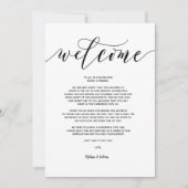 モダンウェディング ウェルカム＆スケジュールカード v6 招待状 (正面)