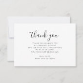 モダンウェディング サンキューカード (正面)