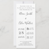 モダンウェディング・セーブ・ザ・デート　写真コラージュ セーブザデート (裏面)