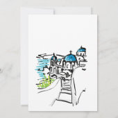 モダンウェディング デスティネーション ギリシャの島 スキアトス 招待状 (裏面)